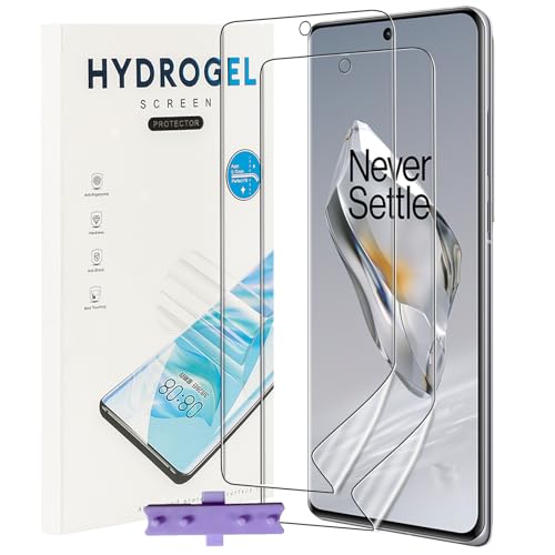 NUCNOK 2 Stück Schutzfolie für OnePlus 13/OnePlus 12,Weiche Flexibilität Hydrogel Folie mit Positionierhilfe,Fingerabdruck-ID Unterstützen,Kratzfest Keine Blasen von NUCNOK