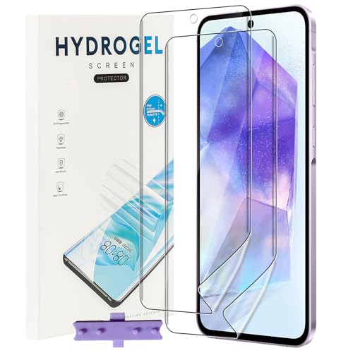 NUCNOK 2 Stück Schutzfolie für Samsung Galaxy A36/A56,Weiche Flexibilität Hydrogel Folie mit Positionierhilfe,Fingerabdruck-ID Unterstützen,Kratzfest Keine Blasen von NUCNOK