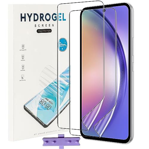 NUCNOK 2 Stück Schutzfolie für Samsung Galaxy S23 FE,Weiche Flexibilität Hydrogel Folie mit Positionierhilfe,Fingerabdruck-ID Unterstützen,Kratzfest Keine Blasen von NUCNOK