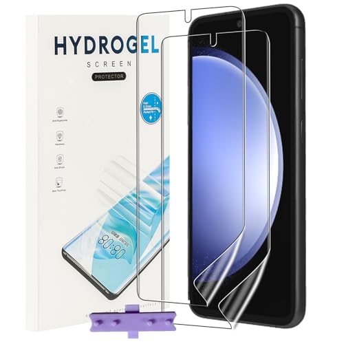 NUCNOK 2 Stück Schutzfolie für Samsung Galaxy S24 Plus 5G,Weiche Flexibilität Hydrogel Folie mit Positionierhilfe,Fingerabdruck-ID Unterstützen,Kratzfest Keine Blasen von NUCNOK