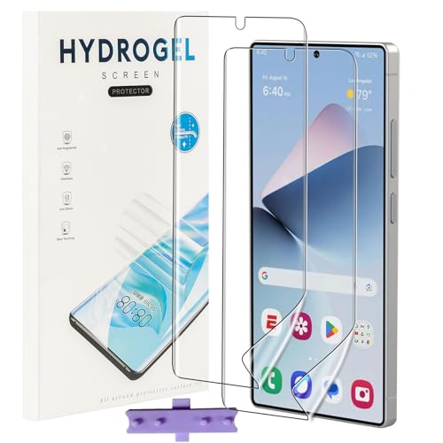 NUCNOK 2 Stück Schutzfolie für Samsung Galaxy S25 Ultra,Weiche Flexibilität Hydrogel Folie mit Positionierhilfe,Fingerabdruck-ID Unterstützen,Kratzfest Keine Blasen von NUCNOK