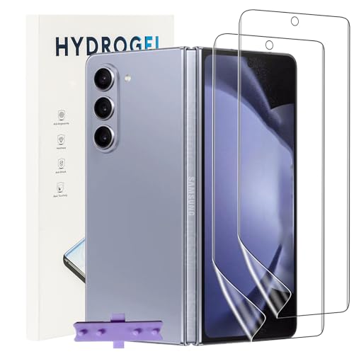 NUCNOK 2 Stück Schutzfolie für Samsung Galaxy Z Fold 6,Weiche Flexibilität Hydrogel Folie mit Positionierhilfe,Fingerabdruck-ID Unterstützen,Kratzfest Keine Blasen von NUCNOK