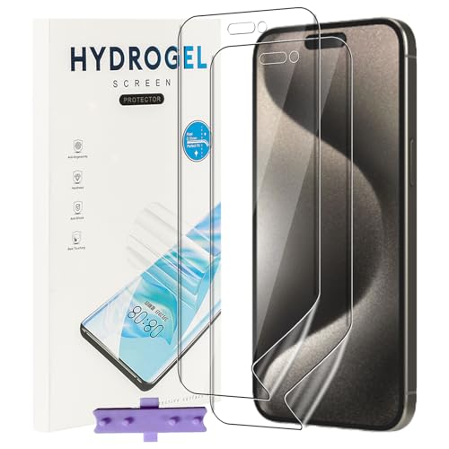 NUCNOK 2 Stück Schutzfolie für iPhone 16 Pro Max,Weiche Flexibilität Hydrogel Folie mit Positionierhilfe,Fingerabdruck-ID Unterstützen,Kratzfest Keine Blasen NUCNOK 2 Stück Schutzfolie für iPhone 16 Pro Max,Weiche Flexibilität Hydrogel Folie mit Positionierhilfe,Fingerabdruck-ID Unterstützen,Kratzfest Keine Blasen von NUCNOK