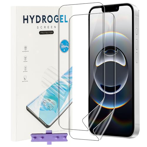 NUCNOK 2 Stück Schutzfolie für iPhone 16e,Weiche Flexibilität Hydrogel Folie mit Positionierhilfe,Fingerabdruck-ID Unterstützen,Kratzfest Keine Blasen von NUCNOK
