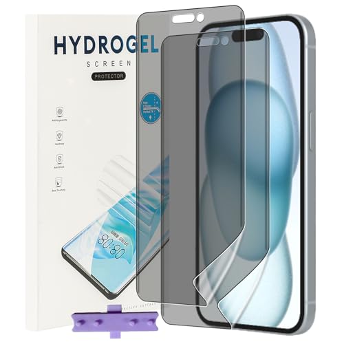 NUCNOK 2 Stück Sichtschutz Schutzfolie für iPhone 16,Weiche Flexibilität Hydrogel Anti-Spähen Folie mit Positionierhilfe,Fingerabdruck-ID Unterstützen,Kratzfest Keine Blasen NUCNOK 2 Stück Sichtschutz Schutzfolie für iPhone 16,Weiche Flexibilität Hydrogel Anti-Spähen Folie mit Positionierhilfe,Fingerabdruck-ID Unterstützen,Kratzfest Keine Blasen von NUCNOK