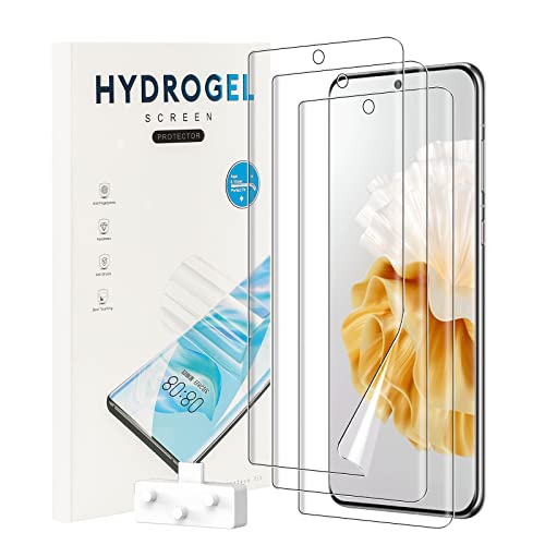 NUCNOK 3 Stück Schutzfolie für Huawei P60 Pro/Huawei P60,Weiche Flexibilität Hydrogel Folie mit Positionierhilfe,Fingerabdruck-ID Unterstützen,Kratzfest Keine Blasen von NUCNOK