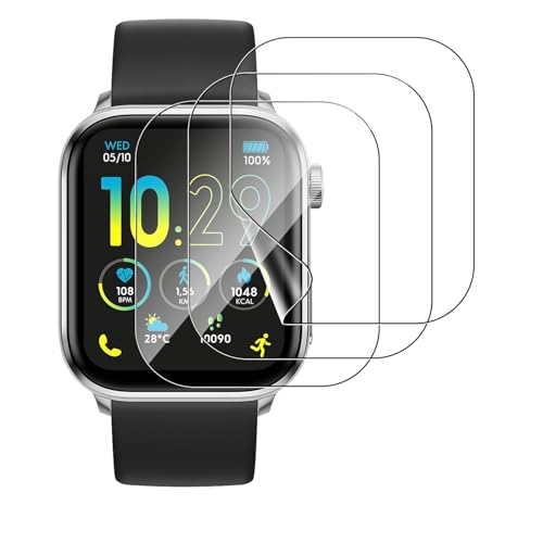 NUCNOK 3 Stück Schutzfolie für Ice-Watch Ice Smart 3.0 (1,78 Zoll),Klar HD Weich Hydrogel Folie, Volle Abdeckung, Blasenfreie, Kratzfest,Anti-Fingerprint, 3D Full Cover Displayschutzfolie von NUCNOK