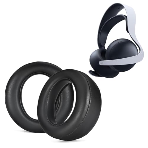 NUCNOK Ersatz Ohrpolster für Sony Playstation Pulse Elite Kopfhörer,Ersatz Ohrkissen für Over-Ear Headset,Ersatzpads Earpads für Playstation Pulse Elite Wireless-Headset(Schwarz) von NUCNOK
