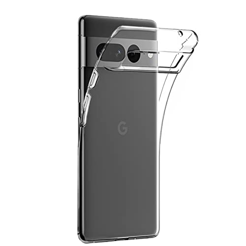 NUCNOK Hülle für Google Pixel 7 Pro,Dünne Weiche TPU Silikon Stoßfest Schutzhülle,Kratzfest Handyhülle Transparent Case von NUCNOK