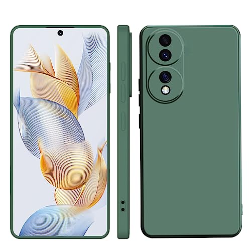 NUCNOK Hülle für Honor 90 Handyhülle,Slim TPU Ultra-Dünne Weiche Silikon Schutzhülle [Kameraschutz und Bildschirmschutz] [Fallschutz rutschfest Anti-Kratzer] (Grün) von NUCNOK