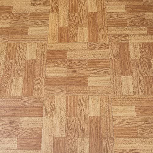 NUFLR Vinylboden Selbstklebend PVC Bodenbelag Selbstklebende Fliesen Vinyl Holzoptik Bodenaufkleber Wasserdicht für Küche Wohnzimmer Badezimmer Holz 30X30cm 10pcs von NUFLR
