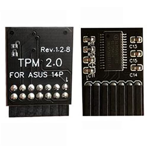 NUHFUFA Ersatz-Verschlüsselungsmodul TPM 2.0, 14-polig, LCD, ASUS (14-1) Pin, M R 2.0, für ASUS Teile von NUHFUFA