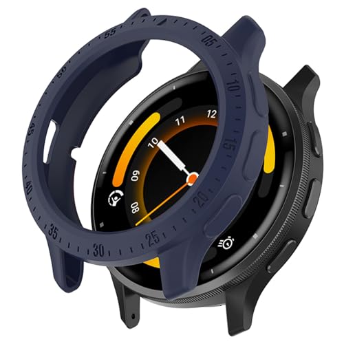 NUHFUFA Halbverpacktes Skelett-Uhrengehäuse für Garmin Venu 3, leichte, wasserdichte Schutzhülle für Smartwatch-Zubehör (blau) von NUHFUFA