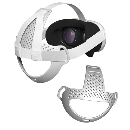 NUHFUFA Kopfstützkissen Kompatibel mit Quest 3, VR-Headset Bequem Kopf-Rückenmatte für Elite Strap Leichtes und rutschfestes Zubehör für VR-Spiele(Grau) von NUHFUFA