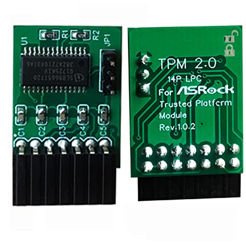 NUHFUFA LPC 14 Pin ASROCK Rack TPM2.0 Sicherheitsmodul Motherboards Modul für Asrock TPM2 -SLI -S -SPI Plattform Ersatzteil von NUHFUFA