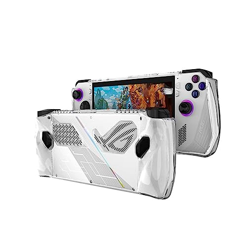 NUHFUFA Schutzhülle All-in-One TPU Weiche Silikon Spielkonsole Transparent Schutz Hülle Zubehör für ASUS ROG Ally 7 Zoll Gaming Handheld von NUHFUFA