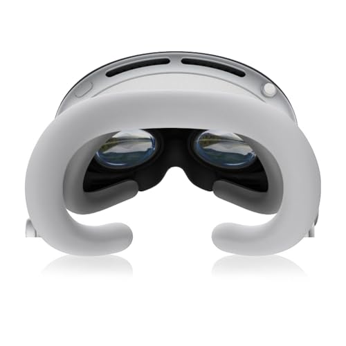 NUHFUFA VR Silikon Gesichtsschnittstelle Face Pad für Vision Pro, weiche Gesichtsabdeckung Kissen Anti-Rutsch waschbar Komfort Skincare Face Pad Maske für Vision Pro Headset(Weiß) von NUHFUFA