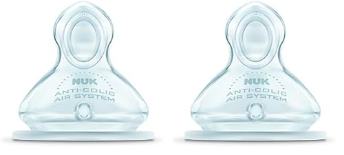 Nuk First Choice - 710011-2 Tétine Silicone - First Choice + Taille 1 - Eau - S (Packung mit 2) von NUK
