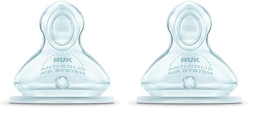 Nuk First Choice - 710011-2 Tétine Silicone - First Choice + Taille 1 - Eau - S (Packung mit 2) von NUK