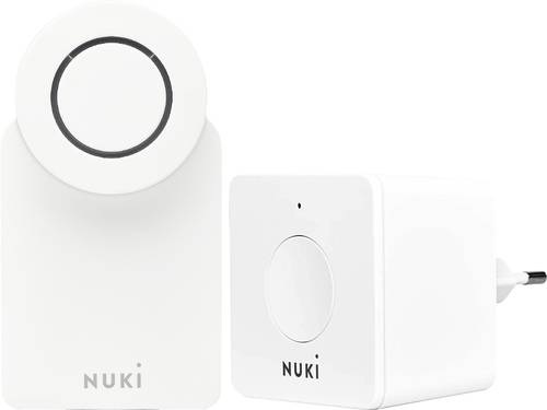 NUKI 220640+220649 Türschlossantrieb plus Bridge SMARTLOCK 3.0 + Bridge white von NUKI