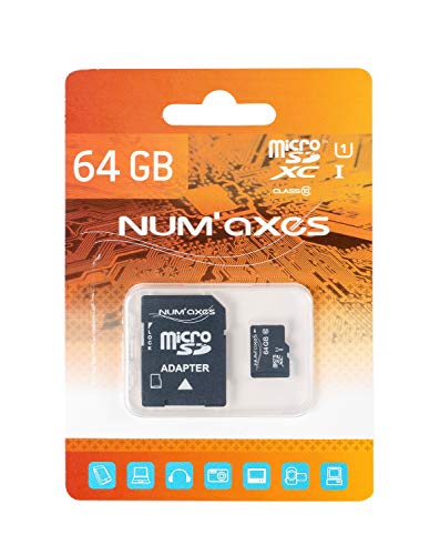 NUM'AXES Micro SD Card 64GB + Adapter von NUM'AXES