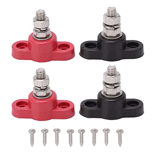 4Pcs Batterieklemmen 12V 24V Sicher Rote Schwarze Stromstangen Batterie Verbindungsklemmblock Post 4Pcs Batterieklemmen 12V 24V Sicher Rote Schwarze Stromstangen Batterie Verbindungsklemmblock Post von NUMNBE