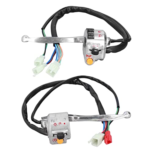 Numnbe 2PCS 22 mm Motorradtrommelbremsbrake -Lenkerschalter links rechts Aluminiumlegierung Silber Austausch für JH70 JH90 Numnbe 2PCS 22 mm Motorradtrommelbremsbrake -Lenkerschalter links rechts Aluminiumlegierung Silber Austausch für JH70 JH90 von NUMNBE