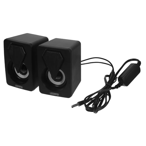 NUOBESTY 1 Paar Computer-Audio Kompakt winzig tragbarer Lautsprecher stylischer Lautsprecher mit Computer-USB-Lautsprecher Kleiner Lautsprecher Bürosprecher Technische Kunststoffe Schwarz NUOBESTY 1 Paar Computer-Audio Kompakt winzig tragbarer Lautsprecher stylischer Lautsprecher mit Computer-USB-Lautsprecher Kleiner Lautsprecher Bürosprecher Technische Kunststoffe Schwarz von NUOBESTY