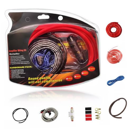 NUOBESTY 1 Satz Car-audio-kit Kfz-verkabelungssatz Amp -installations -kit Verkabelungssätze Für Autoverstärker Verstärker -kabel -kit Verstärkerverdrahtungskit Metall von NUOBESTY