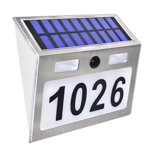 NUOBESTY 1 Satz Tür Licht Solar-Sicherheitslicht Türschild Solarleuchten für den Außenbereich Solarleuchten im Freien Solar-Wandleuchte Solar-Türnummernleuchte Rostfreier Stahl Weiß NUOBESTY 1 Satz Tür Licht Solar-Sicherheitslicht Türschild Solarleuchten für den Außenbereich Solarleuchten im Freien Solar-Wandleuchte Solar-Türnummernleuchte Rostfreier Stahl Weiß von NUOBESTY