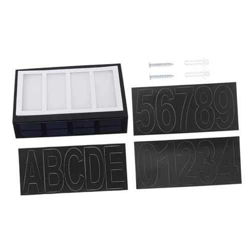 NUOBESTY 1 Satz Tür Licht Solarbeleuchtetes Adressschild Bronze Adresse Außen Plakette Mit Hausnummer Reflektierend Solar- Im Freien Led System Häuser Groß Modern Schwarz Plastik NUOBESTY 1 Satz Tür Licht Solarbeleuchtetes Adressschild Bronze Adresse Außen Plakette Mit Hausnummer Reflektierend Solar- Im Freien Led System Häuser Groß Modern Schwarz Plastik von NUOBESTY