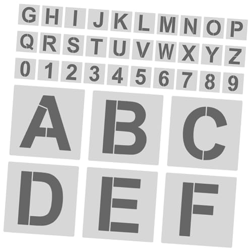 NUOBESTY 1 Satz Vorlage Für Englisches Alphabet Projektbriefe Holzhandwerkschablonen Wiederverwendbare Bastelschablonen Beschilderungsschablonen Stoffmalerei Schablonen Das Haustier Weiß von NUOBESTY