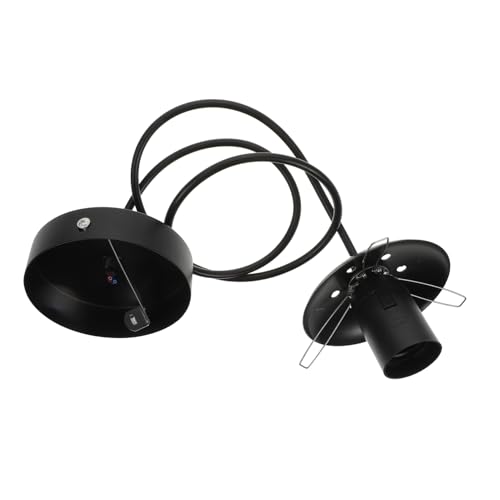 NUOBESTY 1 Stück Leichtes Kopfhänge -Accessoires Halterung für Deckenleuchte Deckenlichthöhle Sockel der Lampenfassung Sockel Lampenfassung hängende Lampenfassung Schmiedeeisen Schwarz von NUOBESTY