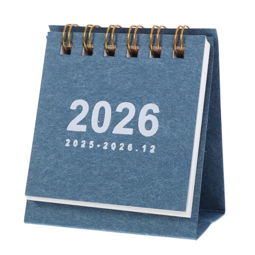 NUOBESTY 1 Stück Mini-Tischkalender 2025–2026 Kleiner Tischkalender Zum Aufklappen Für Die Tägliche Planung Zu Hause Und Im Büro Blau NUOBESTY 1 Stück Mini-Tischkalender 2025–2026 Kleiner Tischkalender Zum Aufklappen Für Die Tägliche Planung Zu Hause Und Im Büro Blau von NUOBESTY