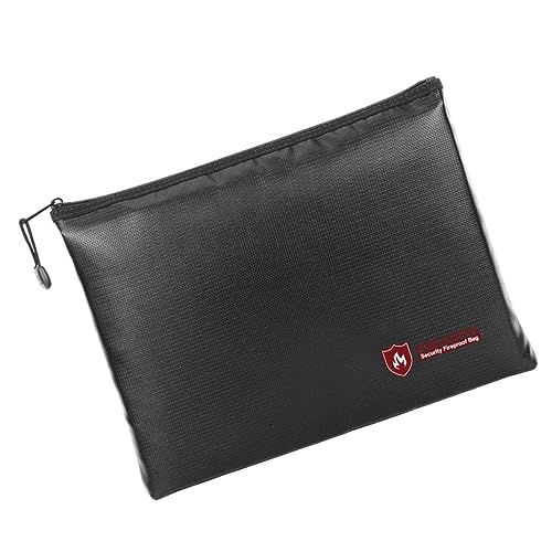 NUOBESTY 1 Stück feuerfeste Aktentasche document folder aktenmappe ordnee ordner folders Wasserdicht nachweisen feuerfeste sichere Aufbewahrungstasche Black von NUOBESTY