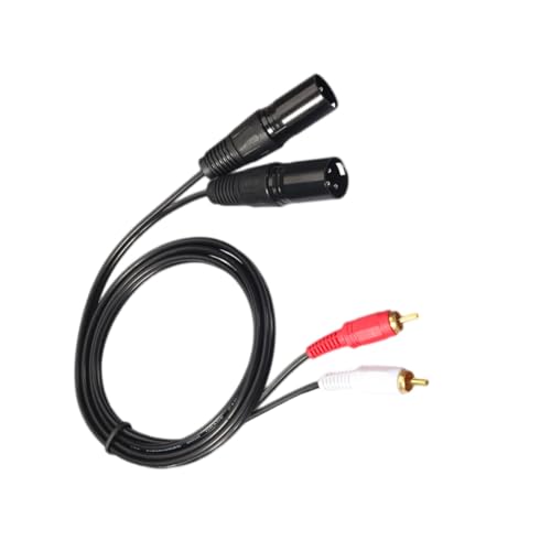 NUOBESTY 1.5M Cinch Xlr Adapterkabel Xlr Kabel für Dvd Vcd Tv Radio Hochwertige Audioübertragung mit Abschirmung zur Störvermeidung Schwarz NUOBESTY 1.5M Cinch Xlr Adapterkabel Xlr Kabel für Dvd Vcd Tv Radio Hochwertige Audioübertragung mit Abschirmung zur Störvermeidung Schwarz von NUOBESTY