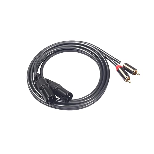 NUOBESTY 1.5M Dual Dual Xlr Audio Signal Kabel Hochwertiges Audio Adapter Kabel für Kristallklaren Stereo Sound für Heimstereo Theateranlagen Schwarz NUOBESTY 1.5M Dual Dual Xlr Audio Signal Kabel Hochwertiges Audio Adapter Kabel für Kristallklaren Stereo Sound für Heimstereo Theateranlagen Schwarz von NUOBESTY
