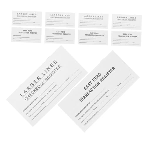 NUOBESTY 10 Scheckbuch Saldo-scheckheft Rekordbuch Scheckheft-finanzorganisator Persönliches Budget-notizbuch Organisator Von Finanzscheckbüchern Spesenregister Kontrollregister Papier Weiß von NUOBESTY