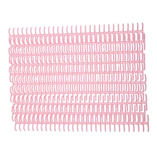 NUOBESTY 10 Stück Bindespulen Für Notizbücher Rückenbindeklammern Ordnerrücken Spulenbindungsstacheln Spiralbindungsspulen Aus Kunststoff Loseblatt-buchring Binder -mechanismen Plastik Rosa von NUOBESTY