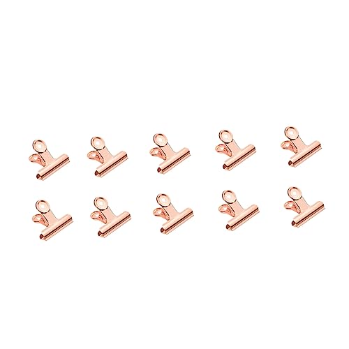 NUOBESTY 10-Teiliges C-Kurvenform-Clip-Nagelset-Set Mini-Bürozubehör-Set Goldfarbener Aktenhalter Dekorative Heftklammern Fingerverlängerungsklammern Dokumentenklammern Aus Metall von NUOBESTY