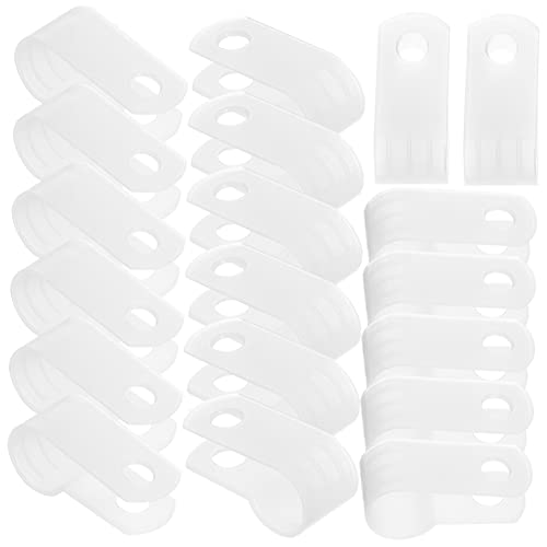 NUOBESTY 1000 Stück Kabelbefestigungsclips Kabelhalterklemmen Kabelhalter Kabelclips Für Drähte Wanddrahtklemmen Lichthalter Hakenmontage Kabelverschlussclips Lichterketten von NUOBESTY