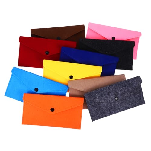 NUOBESTY 10St Filzumschlag handytasch pocksocket für handy rechenmäppchen Filz Multifunktions Briefpapier Beutel Geldpakete Aufbewahrungstasche aus Filz gefühlt von NUOBESTY