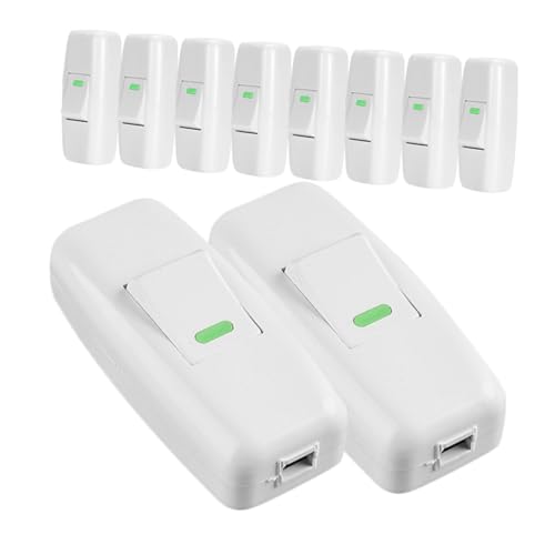 NUOBESTY 10Stücke Inline Lichtschalter für Tischlampen Praktischer Wippschalter für Nachttischlampen Zuverlässiger Schalter für Elektrogeräte für Schlafzimmer NUOBESTY 10Stücke Inline Lichtschalter für Tischlampen Praktischer Wippschalter für Nachttischlampen Zuverlässiger Schalter für Elektrogeräte für Schlafzimmer von NUOBESTY