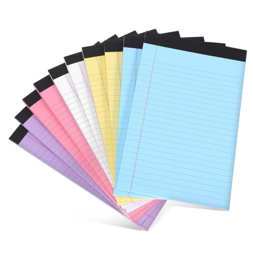 NUOBESTY 10er-Pack Farbige Notizbücher Notizblock Notizbuch Notizblock Liniert A5-größe von NUOBESTY