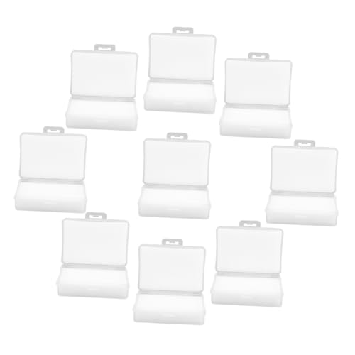 NUOBESTY 10er Schachtel Sponge Storage Box Handwerkspeicher Make-up-schwammhalter Make-up-schwamm-etui Aufbewahrungsbehälter Für Bastelarbeiten Rechteckiger Vorratsbehälter Plastik Weiß von NUOBESTY