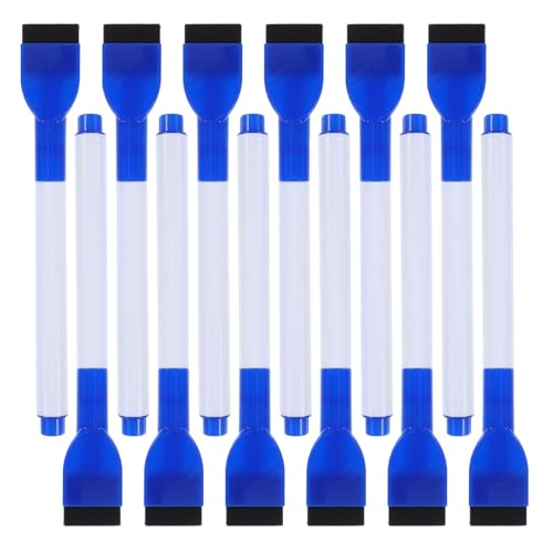 NUOBESTY 12 Stück Whiteboard Stifte Trocken Abwischbare Marker Für Die Schule Weiße Kreidemarker Für Tafel Trocken Abwischbare Stifte Für Whiteboard Mini Trocken Abwischbare Stifte von NUOBESTY
