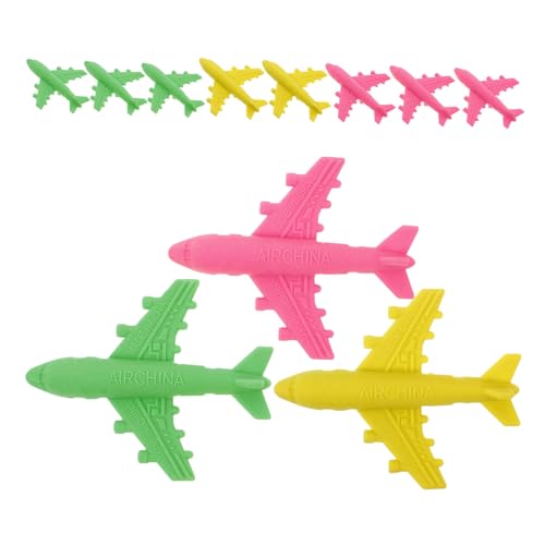 NUOBESTY 12 Teiliges Flugzeug Radiergummi Mal Radiergummis Cartoon Bleistift Radiergummis Großer Radiergummi Massen Radiergummis Für Originelle Schreibwaren Fehlerkorrektur von NUOBESTY