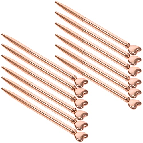 NUOBESTY Valentines Metall Stift 12 Stücke Kreative Kugelschreiber Herz Design Schreiben Stift Wohnaccessoires von NUOBESTY