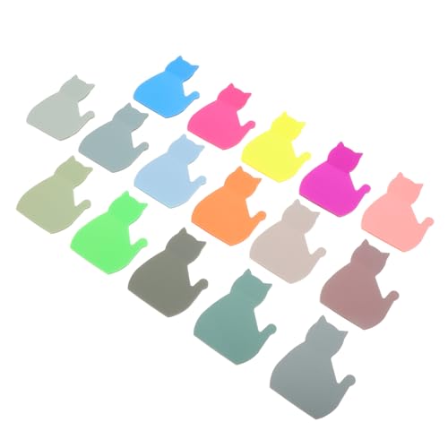 NUOBESTY 16 Stück Haftnotiz Kawaii Notizen Katzenhafte Notizen Memo -Pads Bunt Organisierende Notizen Schule Büro Zubehör süße Katzenplaner -Aufkleber Kawaii Cat Note Pads Notizblock Papier von NUOBESTY