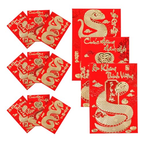 NUOBESTY 18pcs Schlange Jahr Rot Pakete Chinesische Neue Jahr Umschläge Jahr Drachen Decor von NUOBESTY
